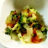 【離乳食後期】ブロッコリーと柿のサラダ